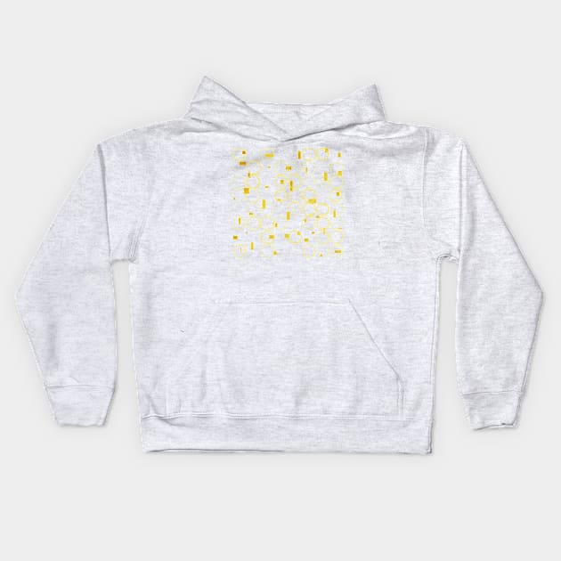 Golden circle pattern Kids Hoodie by Celentano